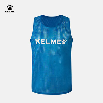 卡尔美（KELME）足球训练背心大网眼透气对抗组队坎肩分队服可定制 彩蓝白XL