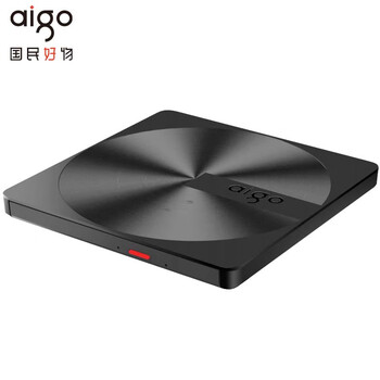 爱国者（aigo）8倍速 USB外置光驱 DVD外置刻录机 移动光驱 外接光驱 笔记本电脑便携光驱外置读刻一体黑色 G300