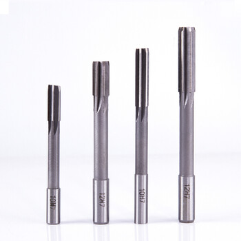 铰刀机用高速钢高精度螺旋内孔白钢非标定制锥柄钨钢合金直柄绞刀 6.