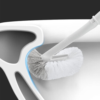 茶花 倍洁马桶刷子翘头清洁硬毛刷浴室长柄把神器卫生间厕所刷子