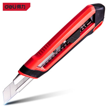 得力（deli）25mmSK2塑柄重型美工刀(红)  DL025G