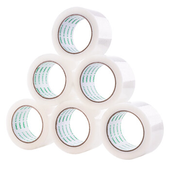 得力（deli）【高性价比箱装胶带】高品质高透明封箱胶带打包胶带 60mm*100y*45um(91.4m/卷) 24卷/箱 33301