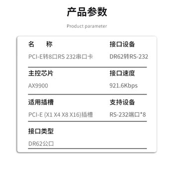 EB-LINK PCI-E转8口串口卡电脑COM口扩展卡1拖8路RS232工控机9针转接卡支持小机箱 EB-LINK PCI-E转8口串口卡电脑COM口扩展卡1拖8路RS232工控机9针转接卡支持小机箱