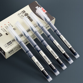 晨光(M&G)文具直液式走珠笔速干笔签字笔 0.5mm全针管中性笔 学生商务水笔办公用品 黑色 12支/盒开学 晨光(M&G)文具直液式走珠笔速干笔签字笔 0.5mm全针管中性笔 学生商务水笔办公用品 黑色 12支/盒开学