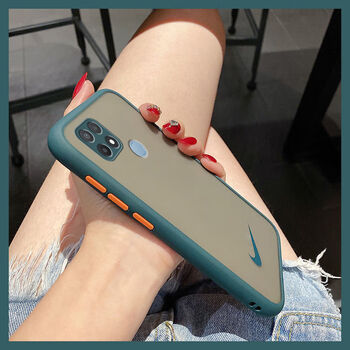 oppooppoa35手机壳镜头全包情侣新款oppo a35手机套磨砂硅胶软壳 撞色