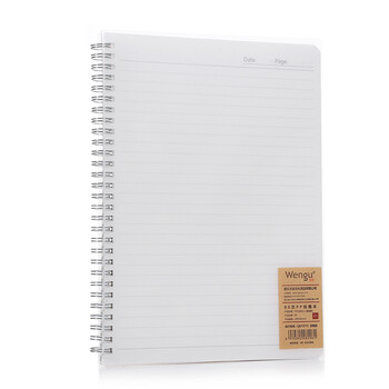 文谷(Wengu)b5/80页线圈本记录本简约加厚笔记本子记事本PP半透明磨砂封面硬面外壳 PPXQ001-2(B5)横线 文谷(Wengu)b5/80页线圈本记录本简约加厚笔记本子记事本PP半透明磨砂封面硬面外壳 PPXQ001-2(B5)横线
