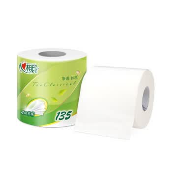 心相印茶语经典系列135克12粒装四层卷筒卫生纸(1620g*2提)BT2812