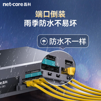 磊科（netcore）S6P 6口百兆4口供电POE交换机 安防监控摄像头分离器 工程企业非网管网络交换器 适配弱电箱