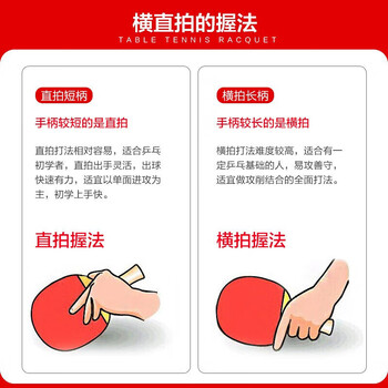红双喜（DHS）乒乓球拍天极蓝横拍TB2七层纯木底板蓝海棉胶皮单拍附拍套