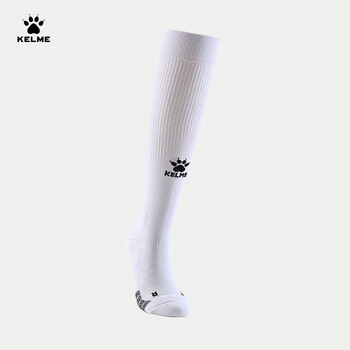 卡尔美（KELME）长筒足球袜防滑纱厚底高筒专业足球比赛训练精英运动袜 白色 S