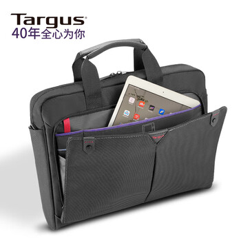 TARGUS泰格斯单肩电脑包15.6英寸商务轻便公文包手提包单斜挎包 黑 515