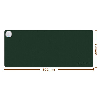 达尔优（dareu）【新国标3C认证】800*330*1.8mm快速加热鼠标垫大号 智能发热电脑键盘暖手书桌垫森绿色