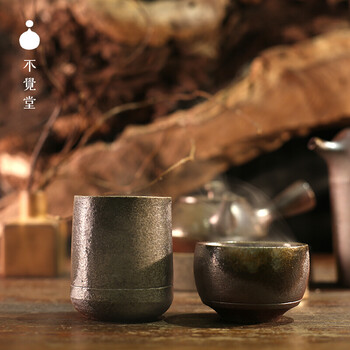 不觉堂佐木烧本性杯无釉高温自然落灰柴烧杯主人杯个人杯美器 图片价格品牌报价 京东