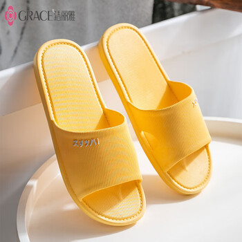 洁丽雅 grace浴室拖鞋女夏防滑室内居家用厚底洗澡可爱情侣家居女士凉
