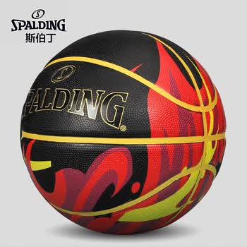 斯伯丁spalding火焰室外橡胶7号篮球84-758Y