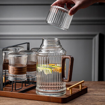 麦赫比Myhobby轻奢高档家用耐高温高硼硅玻璃杯凉水壶套装客厅专用中式水杯六只