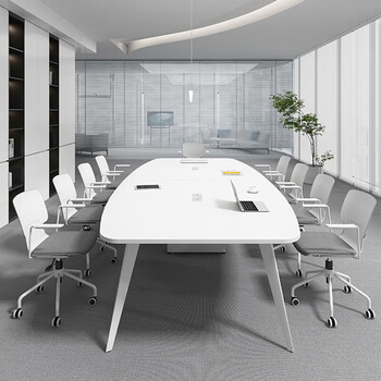兰冉 会议桌长桌简约办公桌椭圆会议室洽谈桌 1.8m不含椅 兰冉 会议桌长桌简约办公桌椭圆会议室洽谈桌 1.8m不含椅