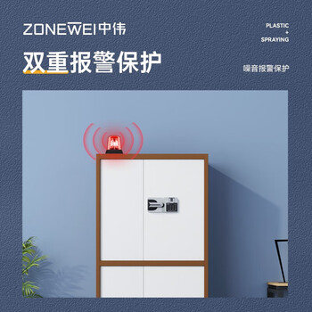 中伟（ZHONGWEI）保密柜文件柜办公柜档案柜保险柜咖框智能指纹锁通双节带抽