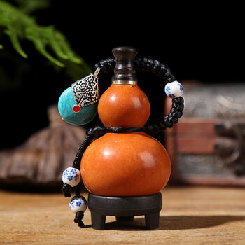 妙普乐养剑葫芦手把件天然小酒葫芦挂件随身迷你文玩葫芦汽车挂件装的
