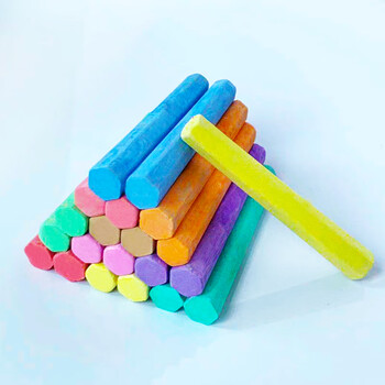 御杰粉笔京东自营黑板报专用六角彩色粉笔10色50支开学礼物儿童无尘无毒粉笔画板教学教师专用粉笔