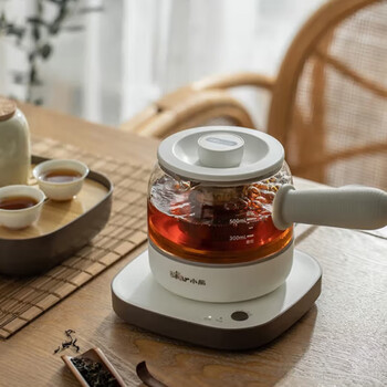 小熊（Bear）煮茶器 ZCQ-A05S1 咖色 500ml 茶盘 茶杯 接水盘 养生壶煮茶壶花茶壶烧水壶 600W 10105A05S1001