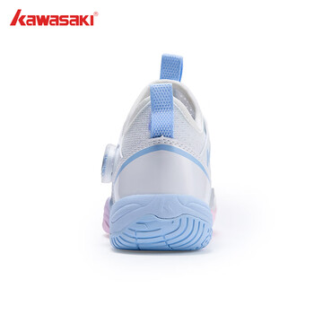 川崎（KAWASAKI）儿童羽毛球鞋穿越2.0耐磨男女童同款运动鞋B4412 白蓝 37