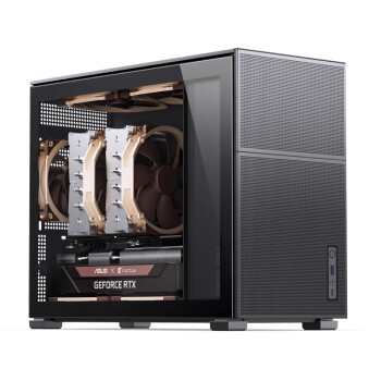 乔思伯（JONSBO）松果D31 MESH版黑色 MATX机箱（双360冷排/ATX电源/Type-c Gen2 10Gbps+/垂直风道/长显卡）
