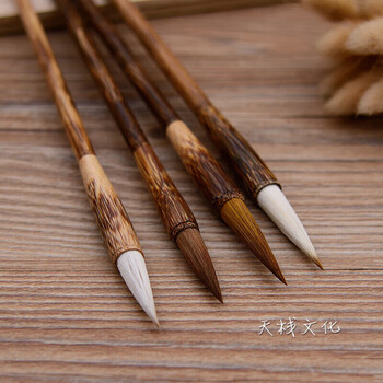 【402】中国筆(2) 湖州市善璉湖筆 三号精品鶴脚 雙羊牌 双羊牌善琏湖笔厂精品鹤脚湖州毛笔书法长锋纯羊毫礼品装行草书