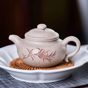 宜兴紫砂壶国工李老师原矿白玉段【仿古】容量250cc