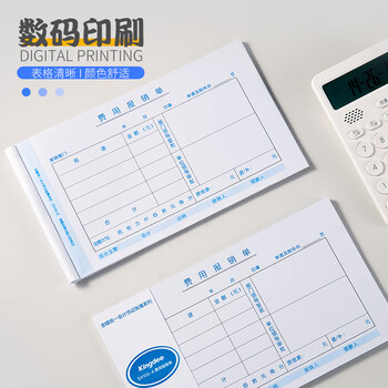 金蝶（kingdee）支出凭证单发票版通用财务手写单据240*140mm 10本/包SX103-Z