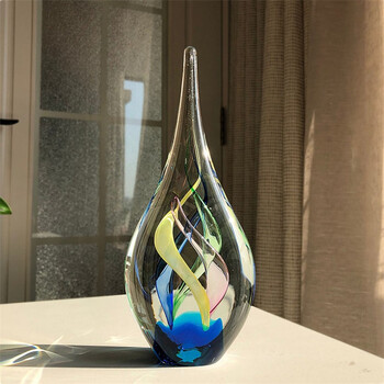 北欧玻璃琉璃艺术品创意设计家居客厅大摆件装饰抽象水滴现代简约