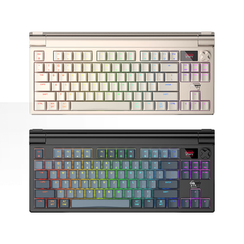 CHERRY樱桃MX8.3客制化无线机械键盘8K回报铝合金 热插拔蓝牙三模RGB无畏契约 兼容WIN/MAC 星陨灰 茶轴