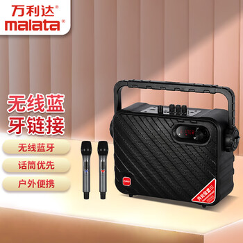 万利达（Malata）手提式广场舞家用户外演出无线蓝牙电木吉他贝斯民谣弹唱乐器音箱低音炮会议室