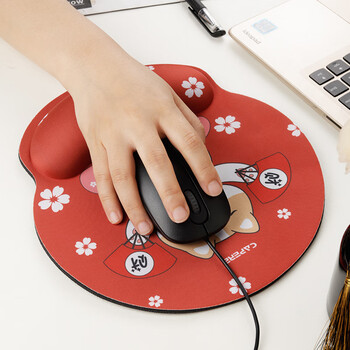 CAPERE(铠雷) 鼠标垫护腕 慢回弹大手托手腕垫 电脑办公舒适腕垫手枕 招财猫 H322 250X230X25mm