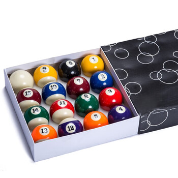 英辉（INVUI）台球子黑8中式台球桌球美式球花式十六彩大号桌球标准球57.2mm