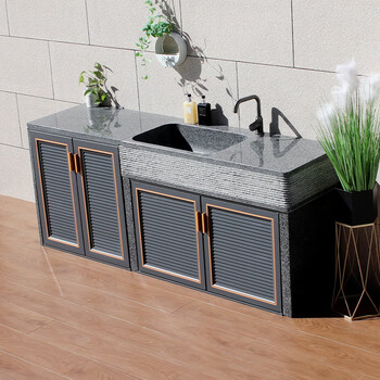 beat天然原石一体整石阳台花园露台洗衣池大理石家用庭院台盆柜洗手槽