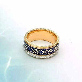 丝敏周玉匠《神印王座》龙皓晨圣采儿定情信物勿忘我空间戒指可转动储