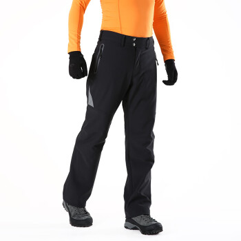 RUNNING RIVER奔流 男士 秋冬 户外登山滑雪软壳裤保暖长裤P4457D 黑色095 S/46
