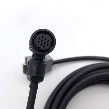 靳拓 适配发那科电机电源线A660-2005-T505 T506编码器信号反馈线 弯插头5米