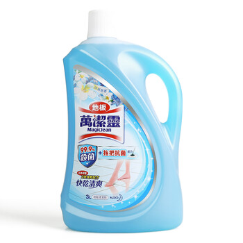 花王（KAO）万洁灵地板清洁剂 (清新花香)3L木地板清洁剂大理石净瓷砖清洁剂