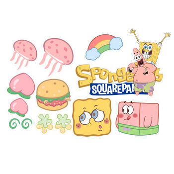 遮挡划痕派大星电动车摩托可爱卡通趣味汽车身装饰车贴纸海绵宝宝h1