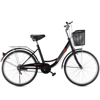 萌仕伴24寸26寸男女式公主复古学生通勤轻便单车成人淑女自行车脚踏车