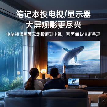 毕亚兹 HDMI无线投屏器USB/Type-C高清会议同屏器适用笔记本电脑接电视显示器投影仪点对点50米传输