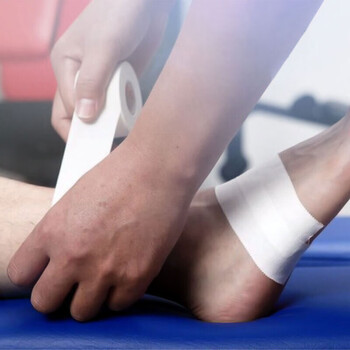 驰动【3卷】白贴布运动胶带肌肉贴绷带拉伤固定胶布无弹性3.8cmx13.7m