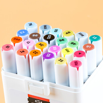 中盛画材马克笔套装水彩笔24色双头设计学生美术儿童彩色记号笔美术写生水彩笔 中盛画材马克笔套装水彩笔24色双头设计学生美术儿童彩色记号笔美术写生水彩笔