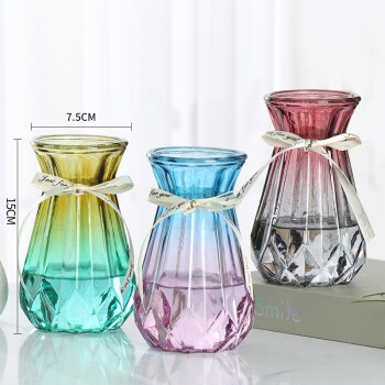 北欧创意玻璃花瓶 3个装