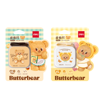 得力(deli)【儿童节礼物】黄油小熊迷你可爱皮卷尺 可伸缩便携量衣皮卷尺 测量身高/三围/腰围 HY410 得力(deli)【儿童节礼物】黄油小熊迷你可爱皮卷尺 可伸缩便携量衣皮卷尺 测量身高/三围/腰围 HY410