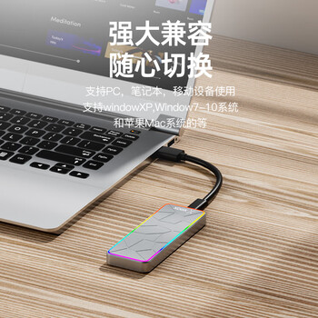 小盘(XDISK)256GB USB3.2移动固态硬盘(PSSD)M系列Type-C炫彩灰 时尚个性多灯光变幻防摔数据备份 小盘(XDISK)256GB USB3.2移动固态硬盘(PSSD)M系列Type-C炫彩灰 时尚个性多灯光变幻防摔数据备份