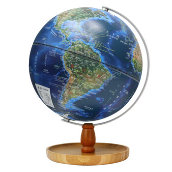 FUNGLOBE朋宸地球仪置物款海沟款学生用中英文20cm小号3d立体浮雕益智ar智能家居摆件办公室发光台灯中学生