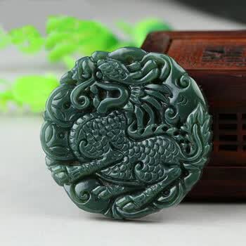 埃沃琪享耀和田玉挂件青玉麒麟玉佩麒麟献瑞吊坠520礼物送送女友送